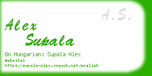 alex supala business card